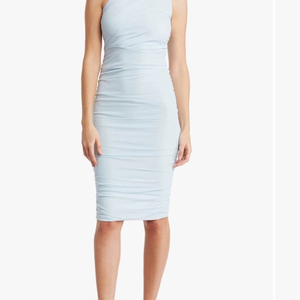 Love By Design One Shoulder Light Blue Dress